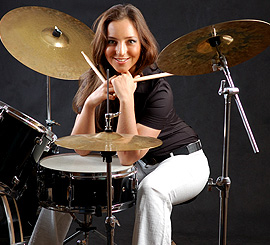 Girl on drums