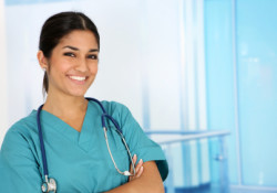 Nurse smiling