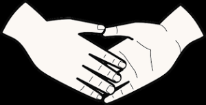 hands shaking graphic