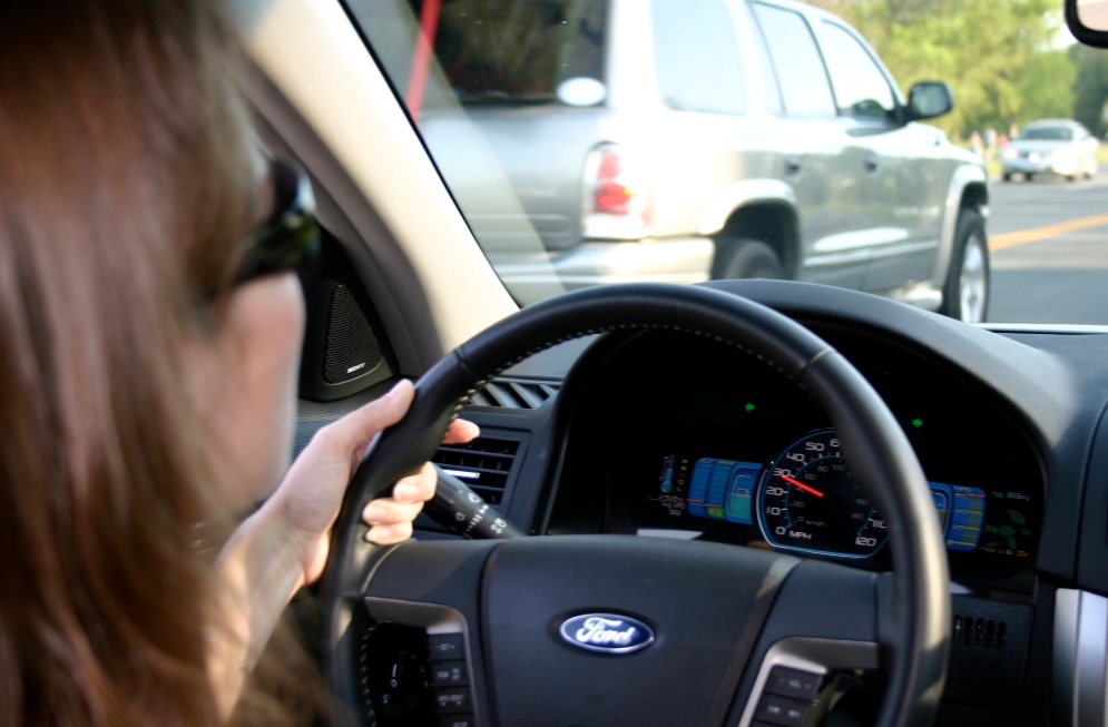Woman driving